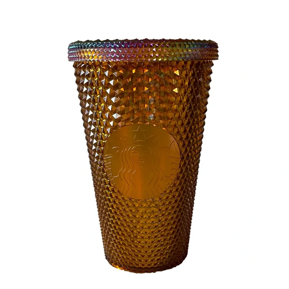 NWT Starbucks Limited Edition 2021 Copper & Gold Studded Iridescent Tumbler 16oz